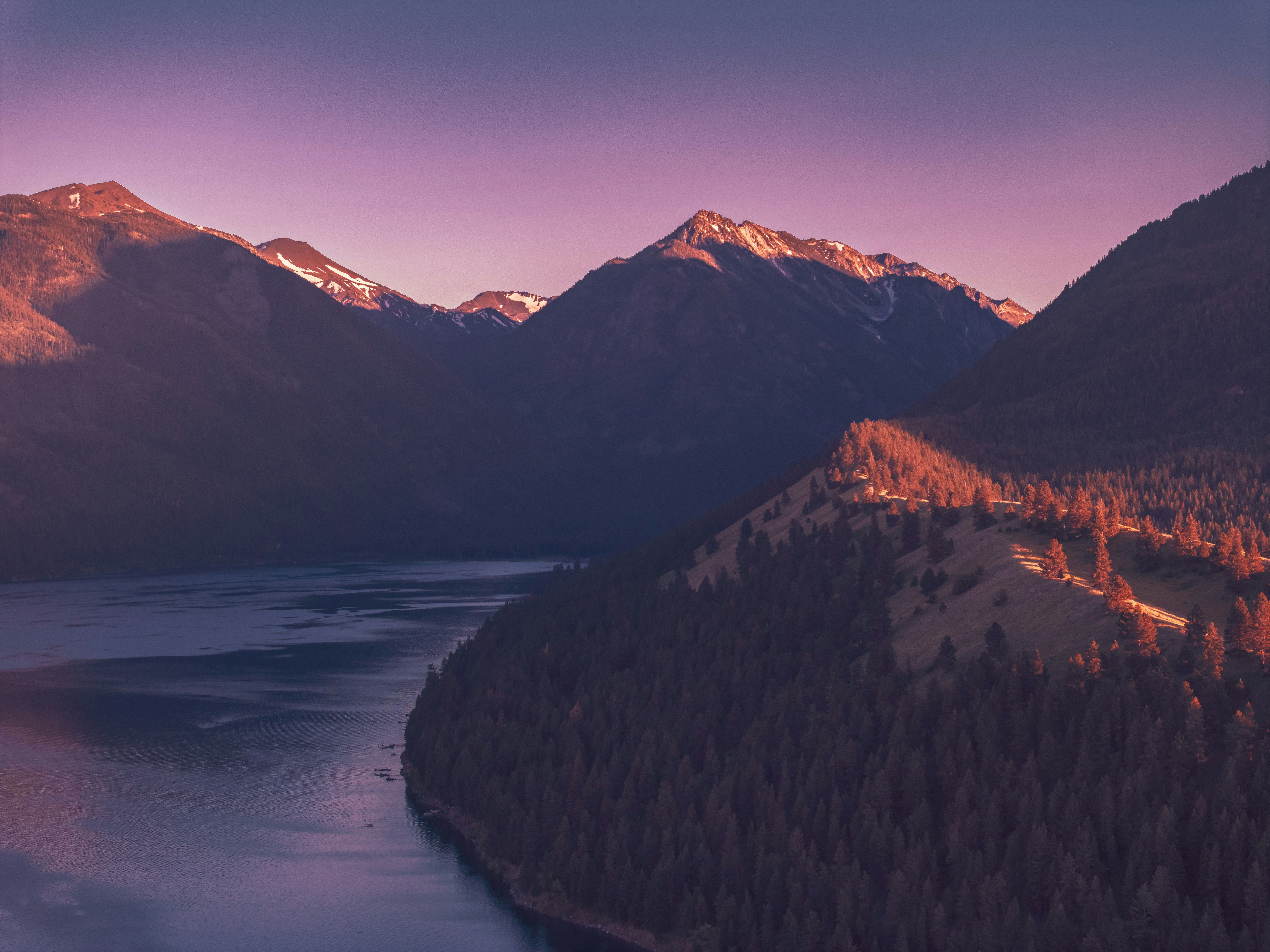 Wallowa Lake and the west moraine at sunset