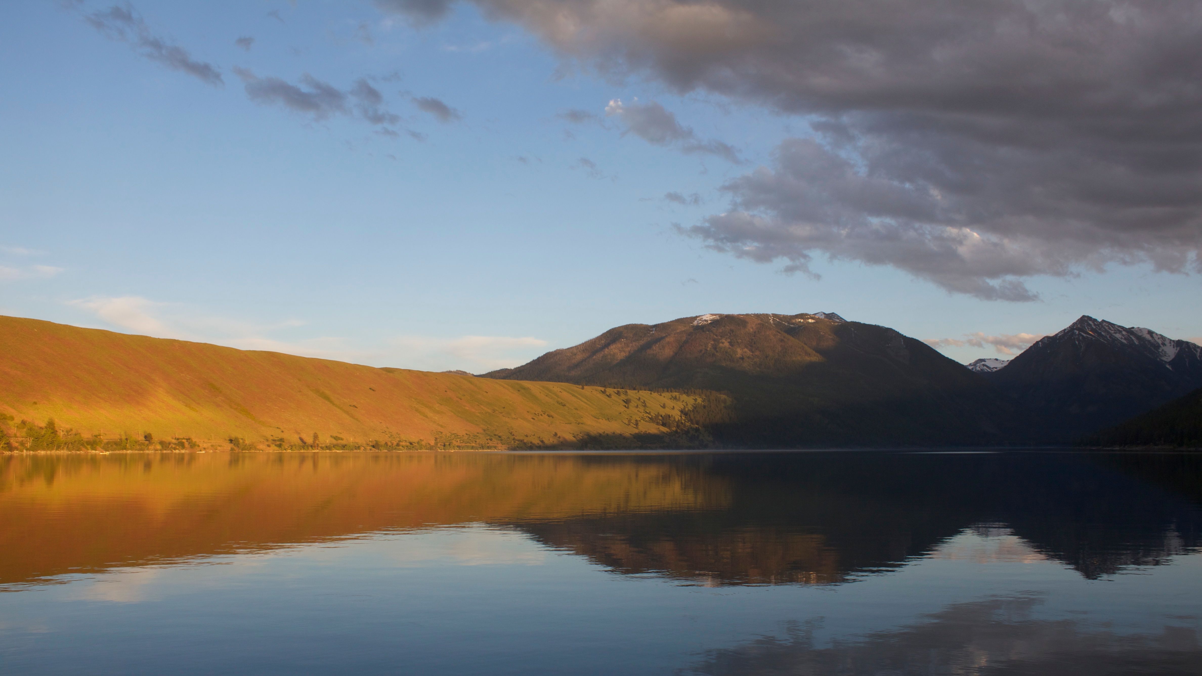 Wallowa Lake and the east moraine at sunset